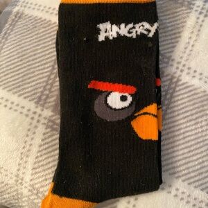 NWOT Angry Birds Black and Orange Socks